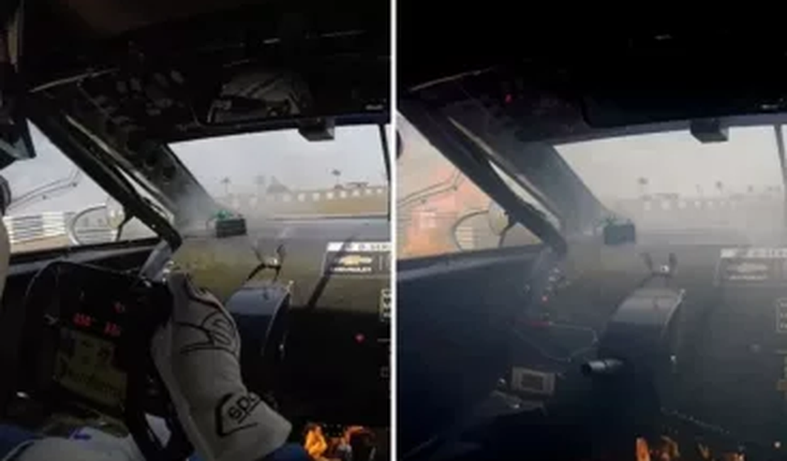 Carro de piloto da Stock Car pega fogo durante treino