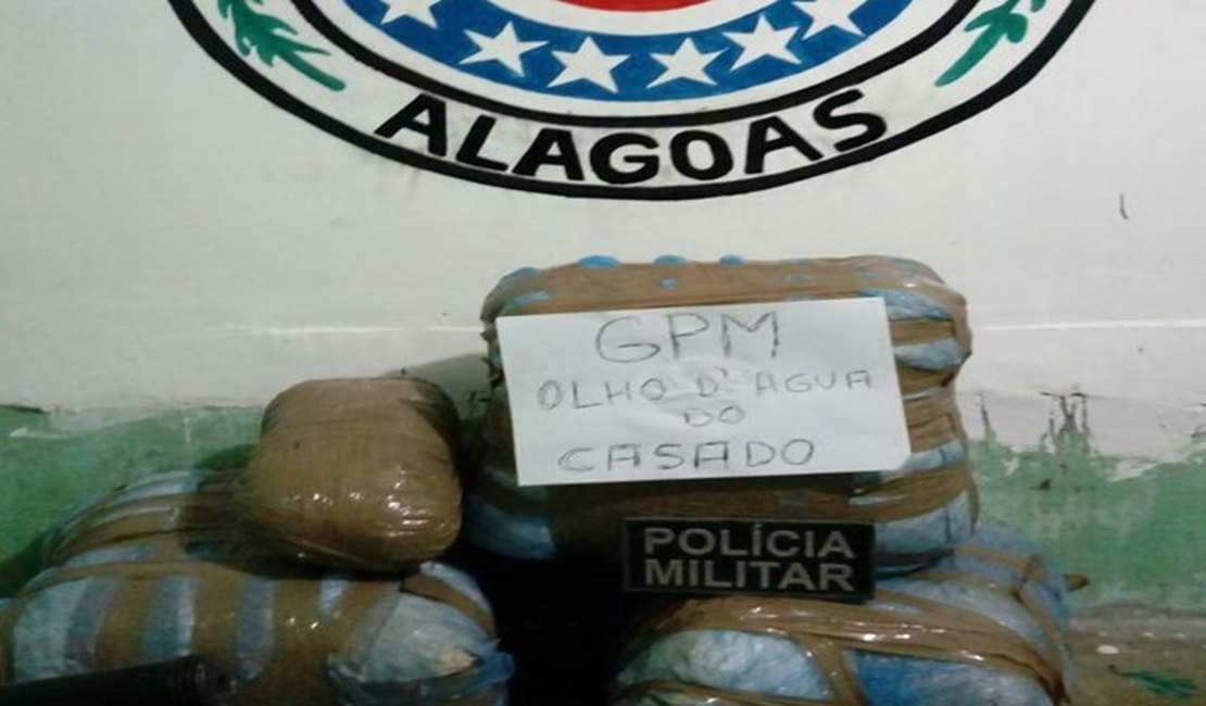Polícia apreende 35 Kg de maconha que seria entregue em Arapiraca