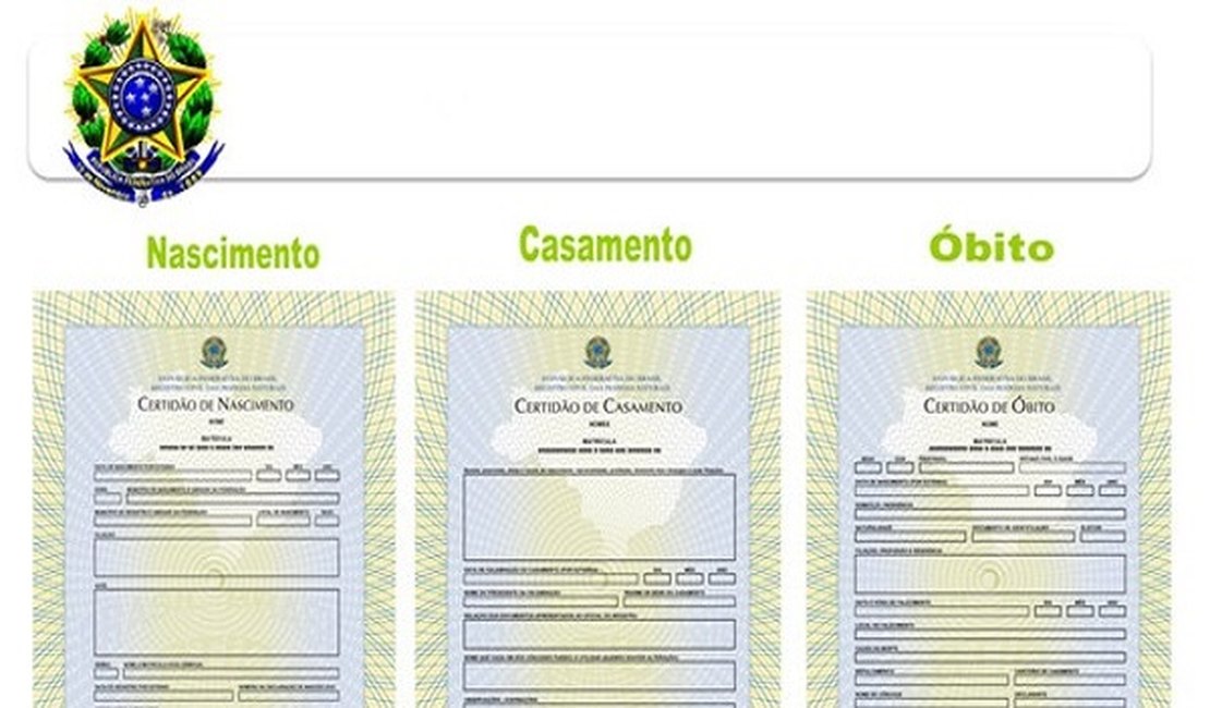 Mudanças nas certidões passam a valer a partir de hoje