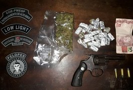 Pelopes captura homem com arma e drogas em Limoeiro de Anadia