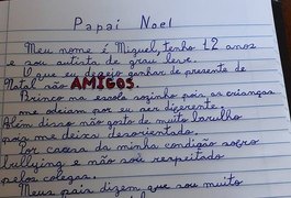 Em carta ao Papai Noel, menino autista pede amigos de presente no Natal