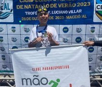 Atleta paralímpico arapiraquense conquista medalha de ouro no Alagoano de Natação em Maceió