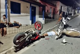 Três ficam feridos em colisão frontal entre duas motos em São Miguel dos Campos