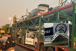 Policiais encontram 39kg de drogas escondidos em caminhão-cegonha no Agreste de Alagoas