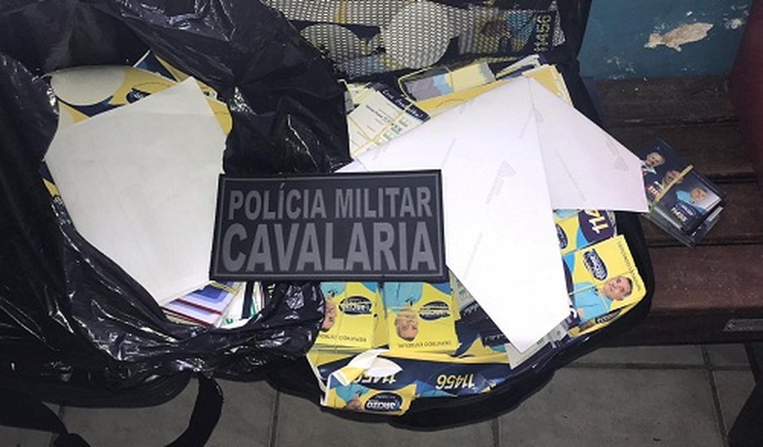 Homem é detido e material de campanha de deputado estadual apreendido em Limoeiro de Anadia