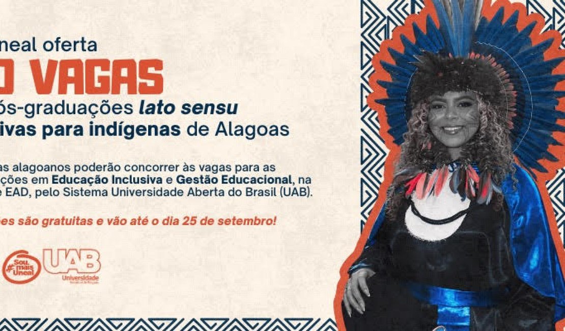 Uneal oferta 220 vagas de pós-graduações exclusivas para indígenas de Alagoas
