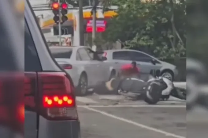 Motorista atropela assaltantes e impede roubo de moto