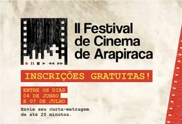 Sétima Arte: Inscrições para o II Festival de Cinema de Arapiraca estão abertas