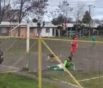 Cachorro goleador invade campo e anota gol após cobrança de falta