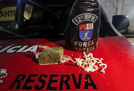 Polícia Militar apreende arma e drogas na Cidade Universitária e no Benedito Bentes, em Maceió