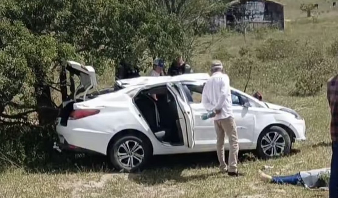 Motorista morre após capotamento de carro em Inhapi, no Sertão de Alagoas