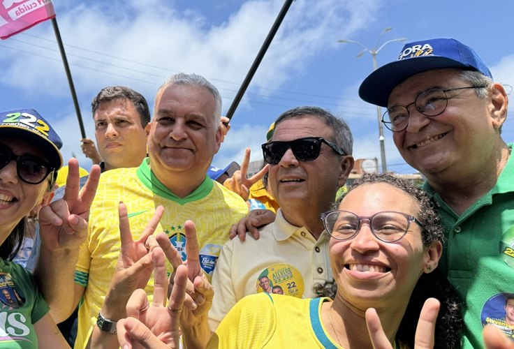 Alfredo Gaspar e Rogério Marinho mostram força do Nordeste em campanha de Flávio Bolsonaro no RN