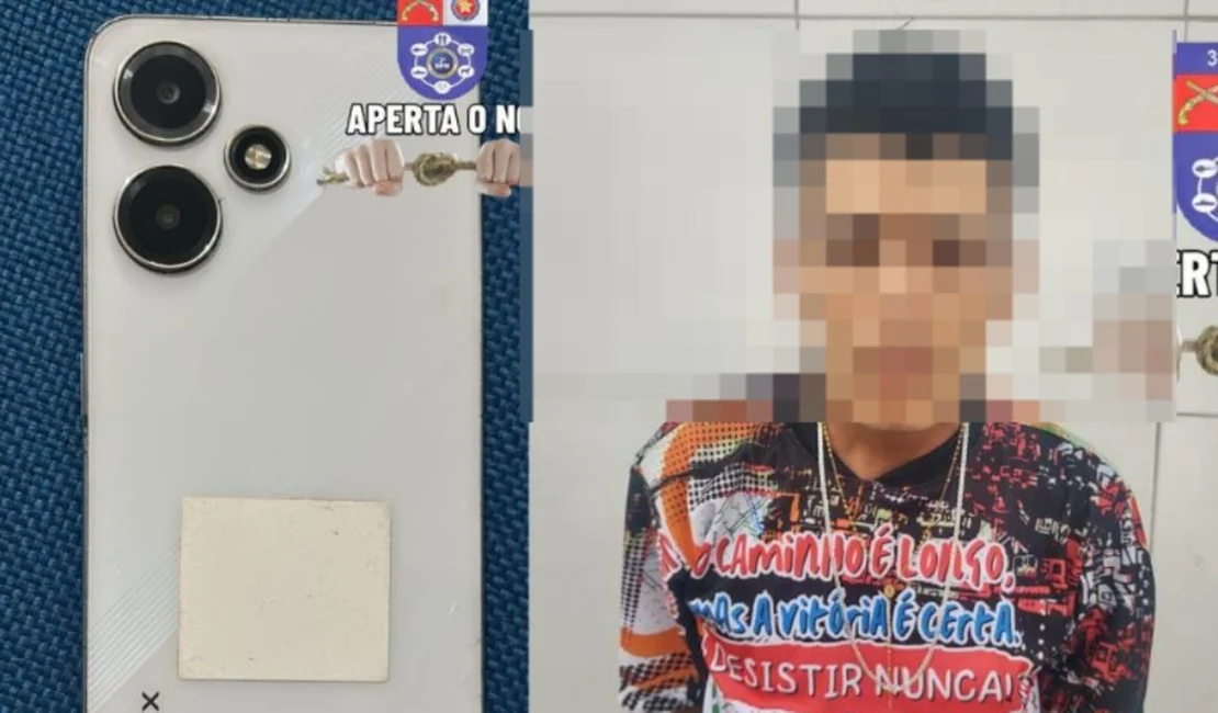 Suspeito de assalto é preso após esfaquear vítima para roubar celular, em Arapiraca