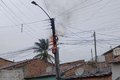 Fiação de poste pega fogo e assusta moradores no bairro Primavera