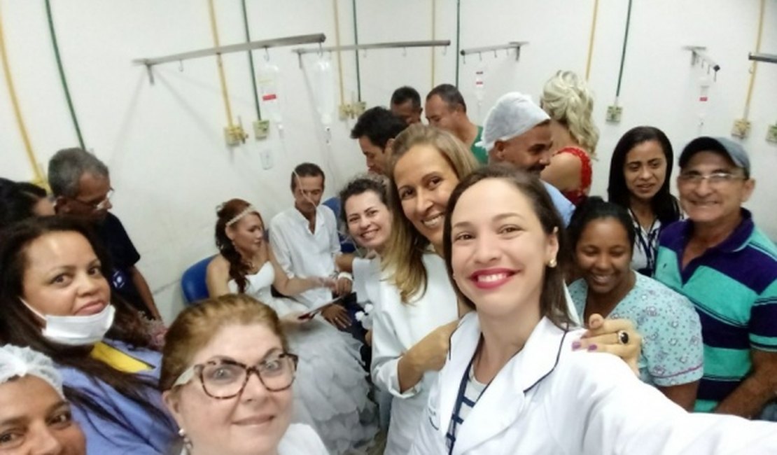Vídeo. Cerimônia de casamento é celebrada no HGE após noivo passar mal