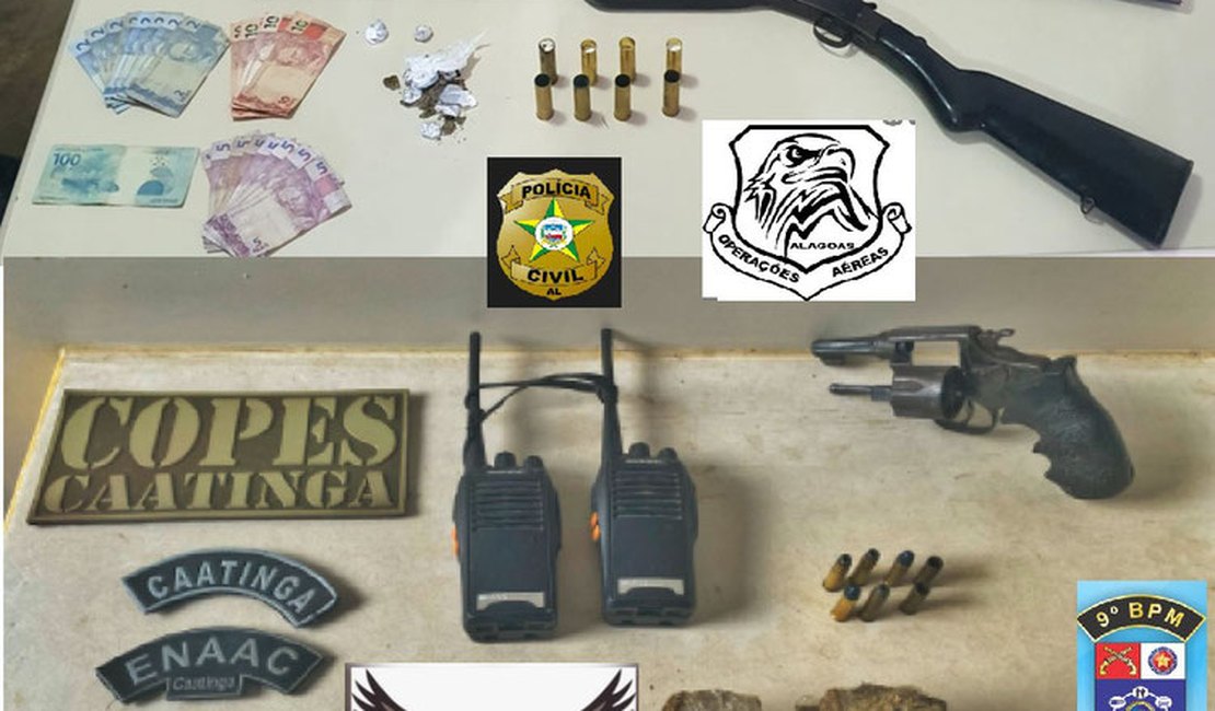 Operação conjunta prende dois e apreende armas no Sertão alagoano