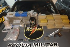 Operação conjunta da SSP e ROTAM apreende 24,8kg de maconha em Maceió
