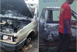 Carro é incendiado na frente de residência em Arapiraca