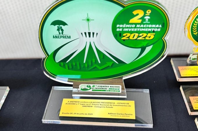 Alagoas conquista 1º lugar no Prêmio Nacional de Investimentos da Associação de Entidades de Previdência