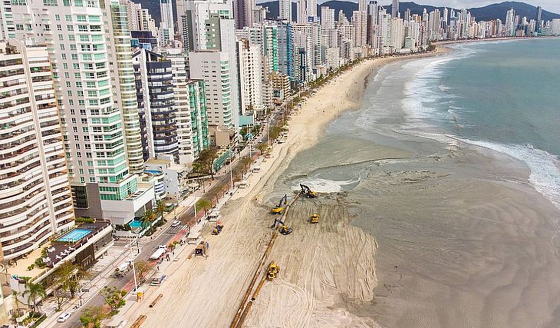 Balneário Camboriú conclui trecho sul de megaobra na faixa de areia