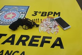 Homem é preso com arma de fogo e drogas durante perseguição no Agreste alagoano