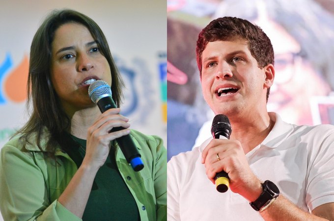 DATAFOLHA EM PE: Raquel Lyra lidera corrida ao governo com 48% e João Campos soma 44%
