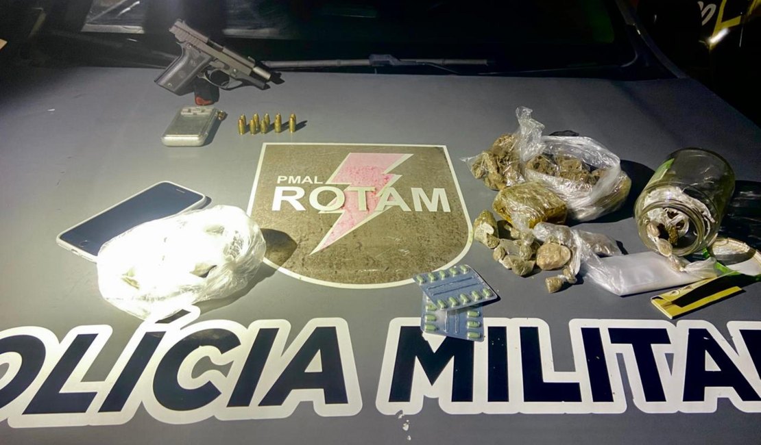 PM apreende 40 armas de fogo e quase 62Kg de drogas na última semana em Alagoas