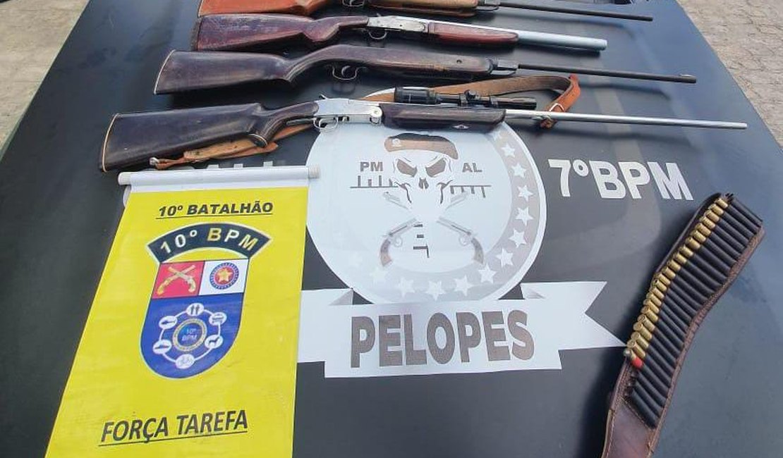 Homem é preso após ser flagrado comercializando armas de fogo na zona rural de Santana do Ipanema