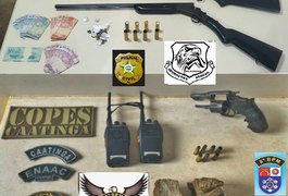 Operação conjunta prende dois e apreende armas no Sertão alagoano