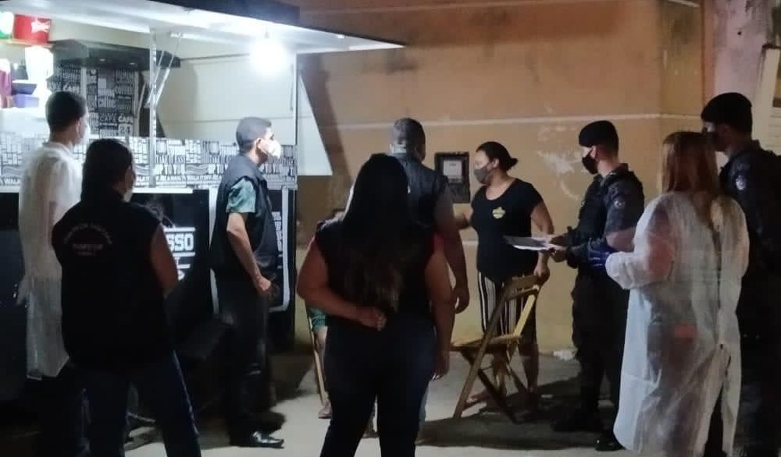 PM realiza ação conjunta com o MPE e Vigilância Sanitária em Penedo