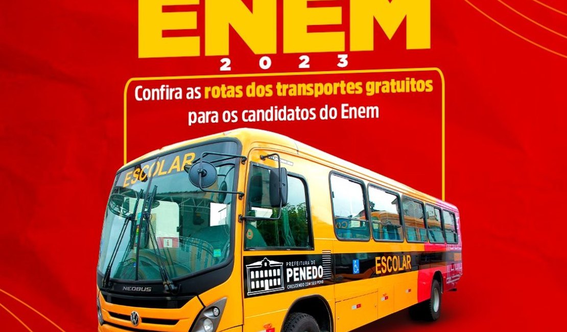 Enem 2023: Prefeitura de Penedo disponibiliza transporte da zona rural para locais da prova na cidade