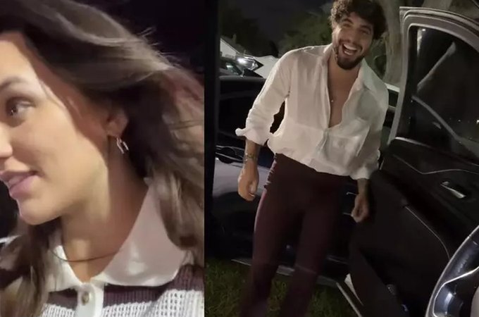 Nattan é barrado em bar nos EUA e improvisa com 'calça de grávida' de Rafa Kalimann