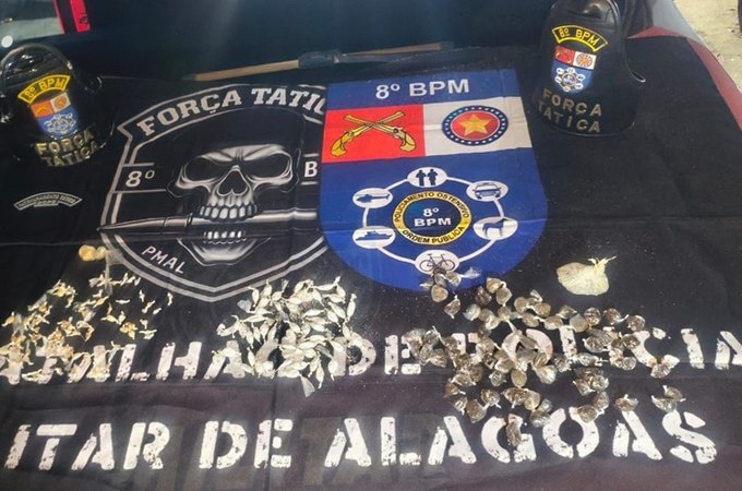 8º BPM Prende Dois Indivíduos por Tráfico de Drogas em Coqueiro Seco