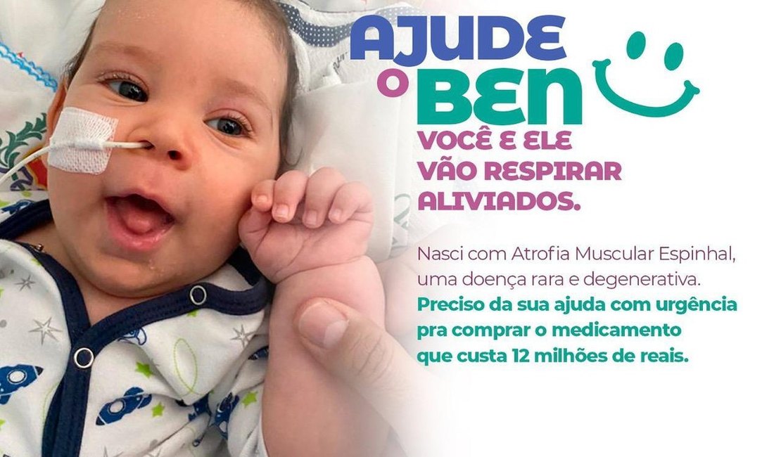 Campanha consegue arrecadar R$ 12 milhões para compra de medicamento de bebê alagoano com doença rara