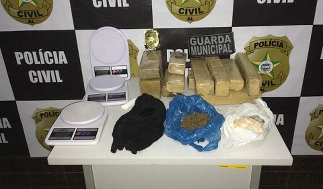Polícia Civil apreende drogas avaliadas em R$ 10 mil em Teotônio Vilela