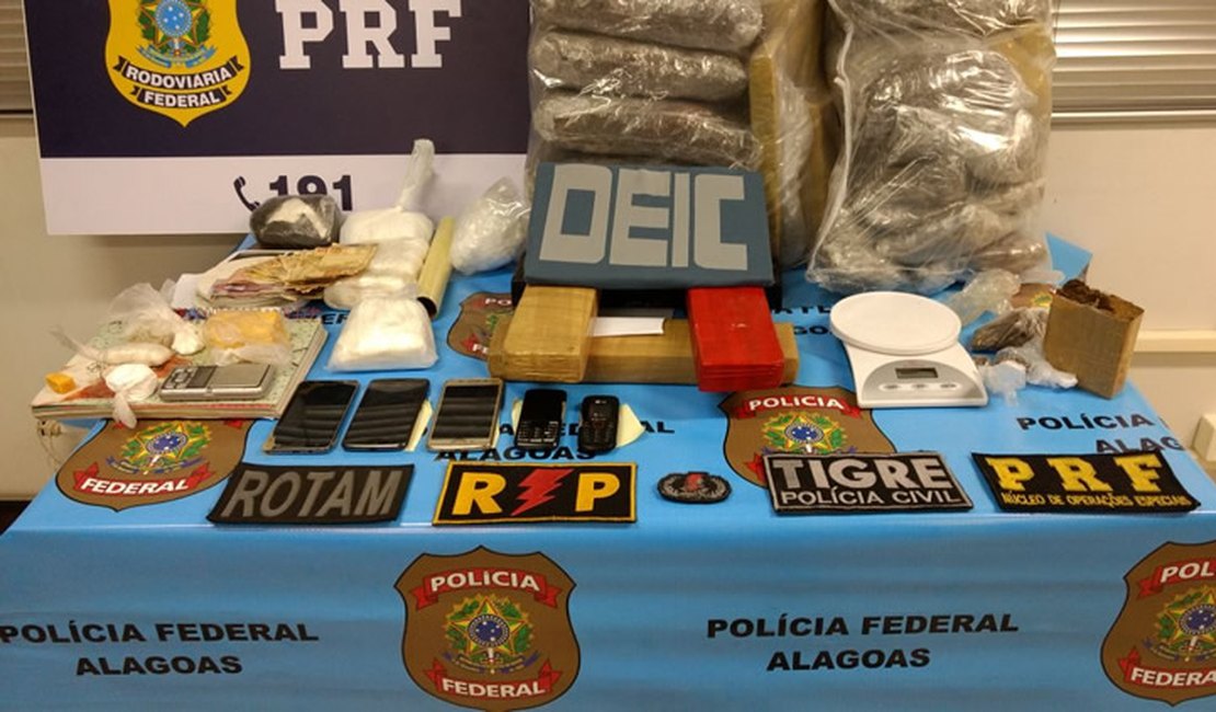 Operação apreende mais de meio milhão em drogas em Alagoas; veja o vídeo