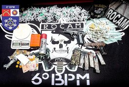 Suspeito é preso com drogas, armas e munições, em Alagoas