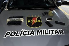 Operação integrada da SSP e ROTAM resulta em prisão, apreensão de drogas e arma em Maceió