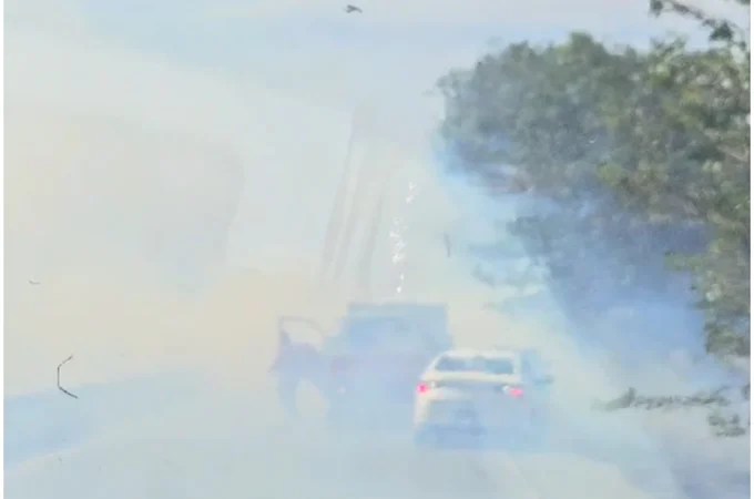 Queimadas às margens de rodovia provoca acidente no Agreste alagoano