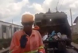 Vídeo: Gari reclama de sujeira e pede colaboração de moradores de Rio Largo