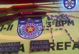 Homem é preso com maconha e espingardas em Teotônio Vilela