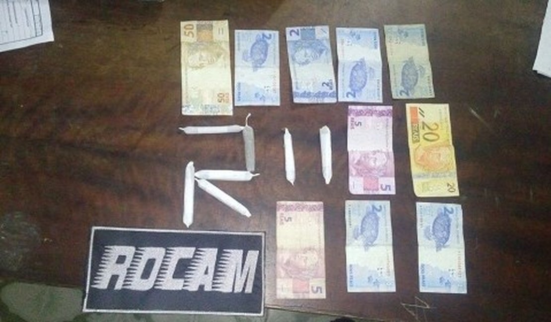 Dupla é capturada com cigarros de maconha no bairro Alto do Cruzeiro, em Arapiraca