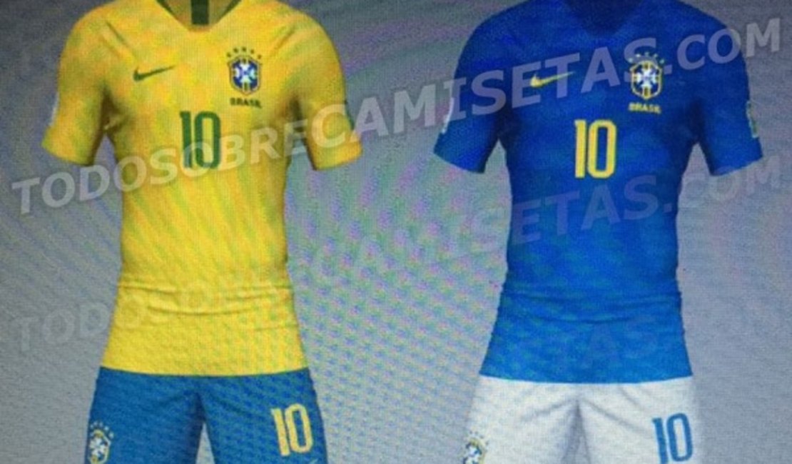 Site vaza supostas camisas do Brasil para a Copa do Mundo