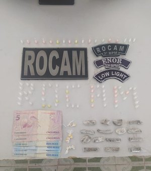 Rocam prende indivíduo por tráfico de drogas no bairro Canafístula, em Arapiraca
