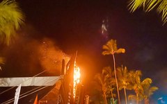 Incêndio no palco do Café de la Musique Maceió