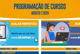 Senac oferta programação de cursos por meio de aulas remotas e na modalidade EAD