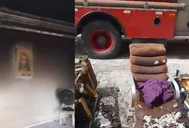 VÍDEO: Homem sofre queimaduras de 1° grau após incêndio em residência em Penedo