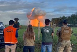 Fiscalização encontra fábrica clandestina de fogos de artifício em casa de farinha e 46kg de pólvora são detonados, em Traipu