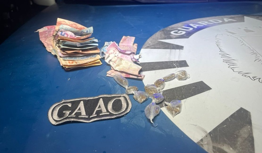 GAO da Guarda Municipal prende homem por tráfico de drogas no Benedito Bentes