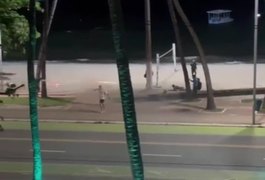 Polícia identifica jovens filmados realizando confronto com rojões na Praia da Ponta Verde, em Maceió